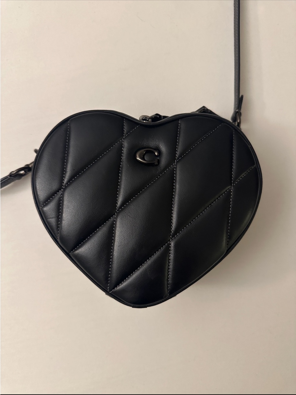 Coach Black Quilted Heart Crossbody Bag